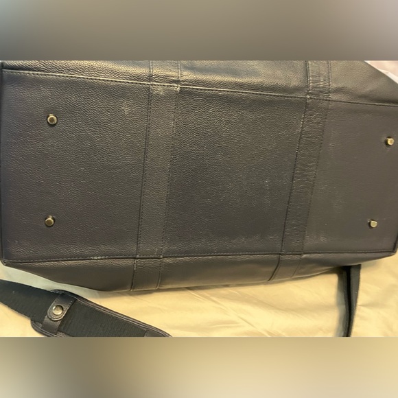 Navy Limited Edition Amex Lined Leather Weekender Bag - Picture 4 of 6